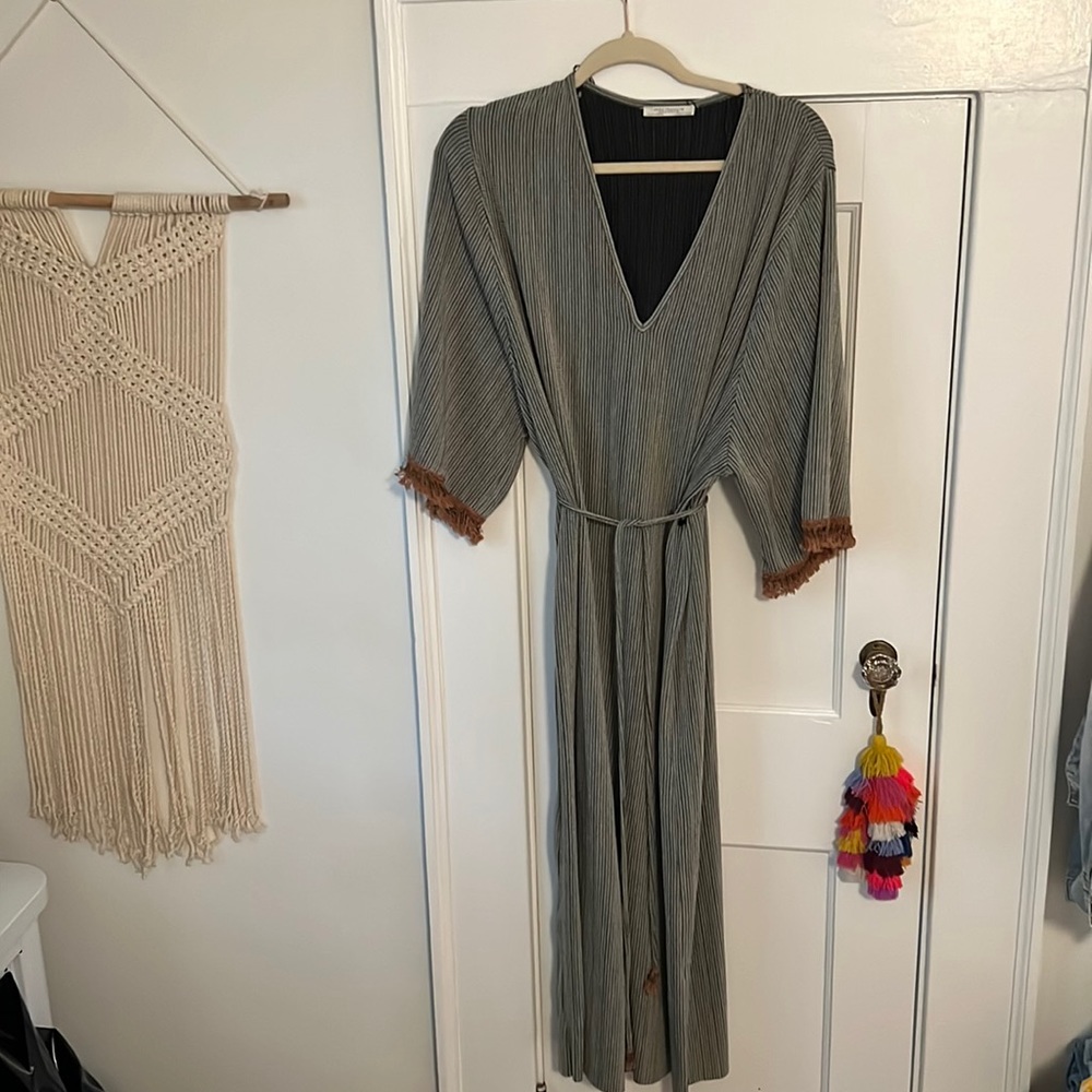 Zara wrap dress with tassels